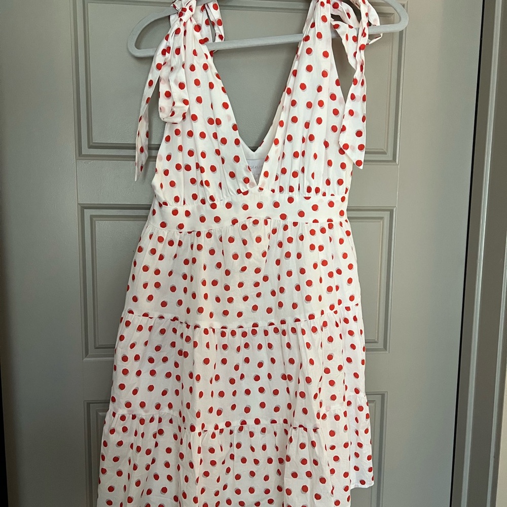 Sugarlips White Dress with Red Dots